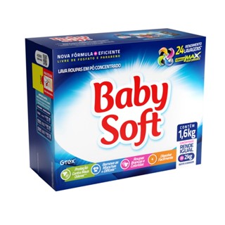Lava Roupas Concentrado em Pó Baby Soft - 1,6kg