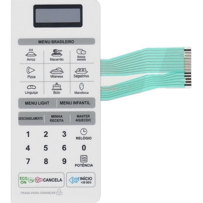 Membrana Teclado Microondas Compativel LG Ms3048g / Ms 3048g