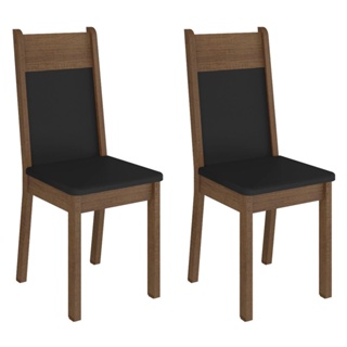 Kit 2 Cadeiras de Jantar 4280 Madesa Rustic/Preto em Oferta na Shopee