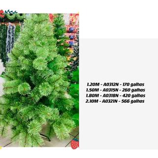 Árvore de Natal Pinheiro Verde Luxo sintetico 1,80m 420 Galhos 1,20m/1,50m/1 ,80m/2,10m | Shopee Brasil