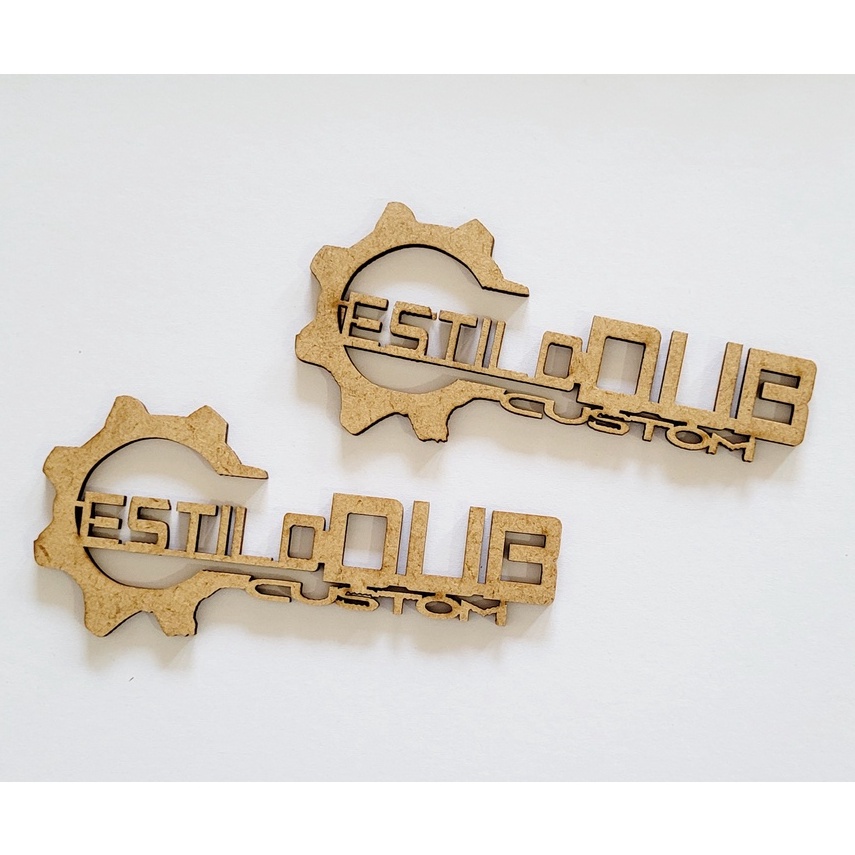 Kit 50 Apliques 5cm altura Logomarca - Logo Personalizado MDF crú de 3mm Cortado a Laser