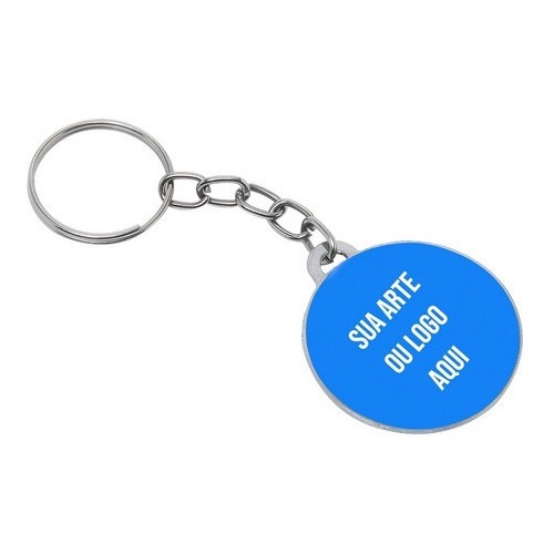 40 Chaveiros Personalizados Redondo Resinado
