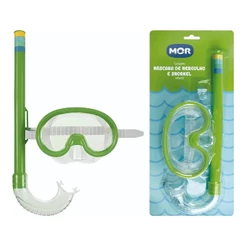 Mascara Infantil De Mergulho E Snorkel Verde 1884 - Mor