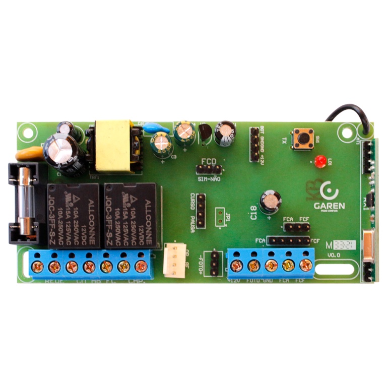Placa Central Universal para Motores de Portão Garen Ppa Acton Rcg Universal Seg COM E SEM CAPACITOR