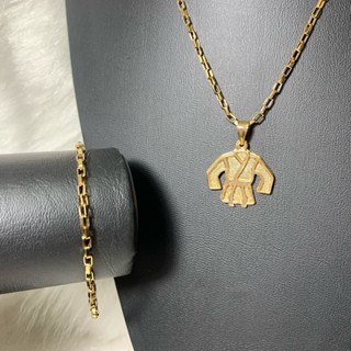 Corrente Veneziana 3mm x 60cm Aço Inox Com Pingente Faixa Preta Dourado em Folheado Masculino