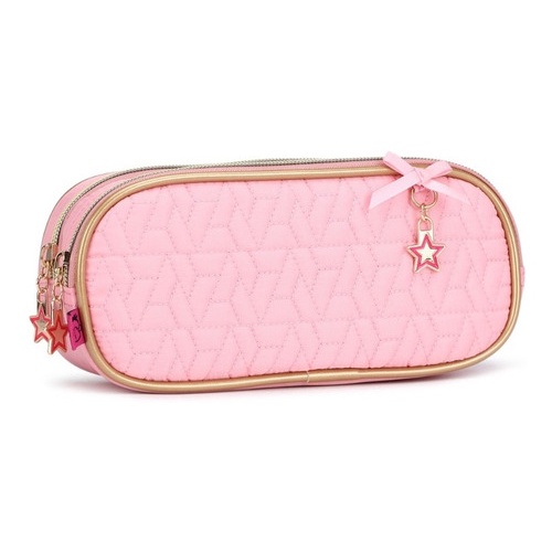 Estojo Necessaire Escolar Duplo Com Zíper Kika