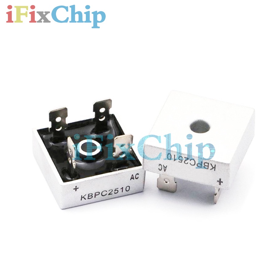 1 Peça Novo KBPC2510 25A 1000V Em Linha Ponte Quadrada Retificador Pés De Cobre Plano Dissipação De Calor Concha De Alum