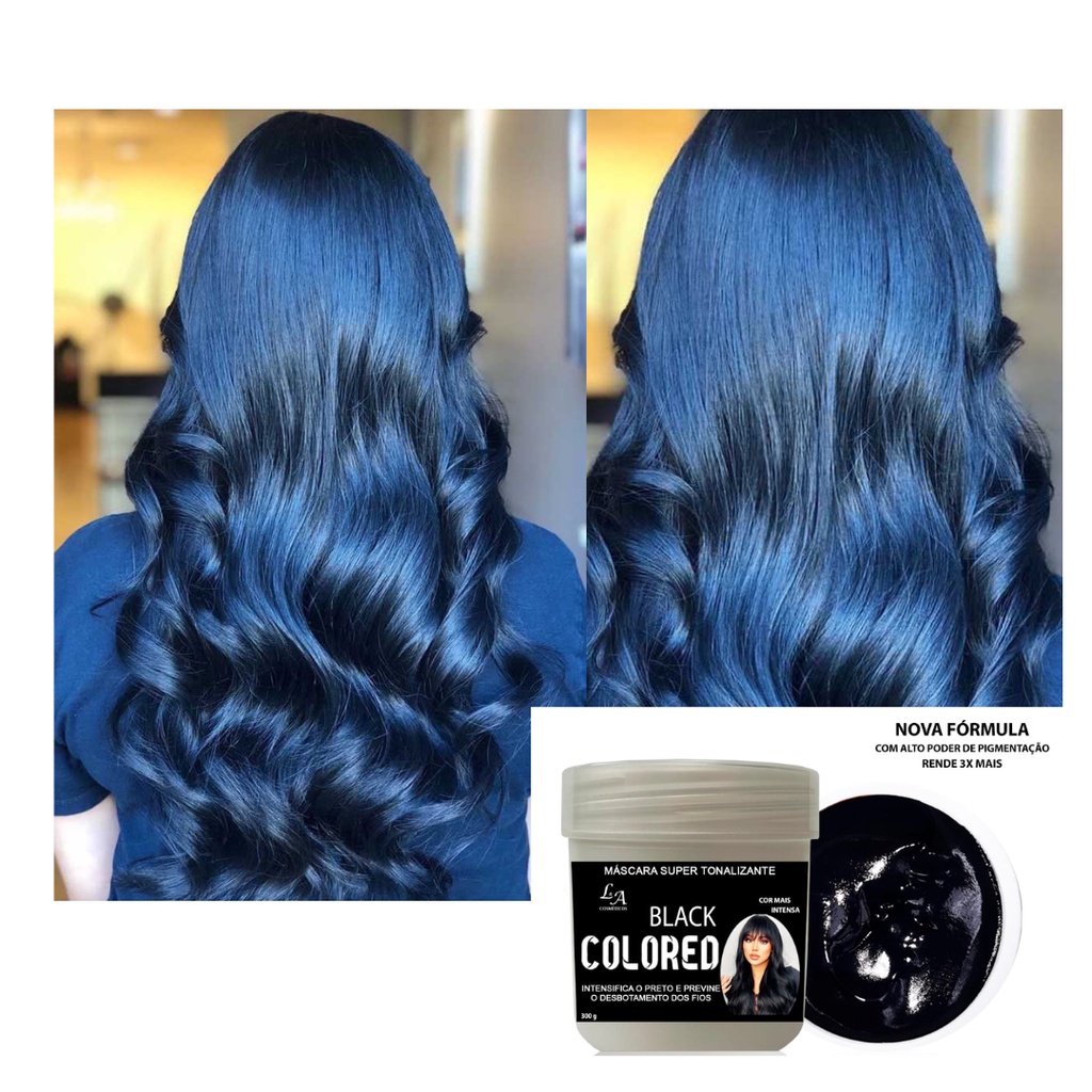 Máscara Tonalizante Preto Com Alto Poder de Pigmentação -  S/ Amônia - em Oferta na Shopee