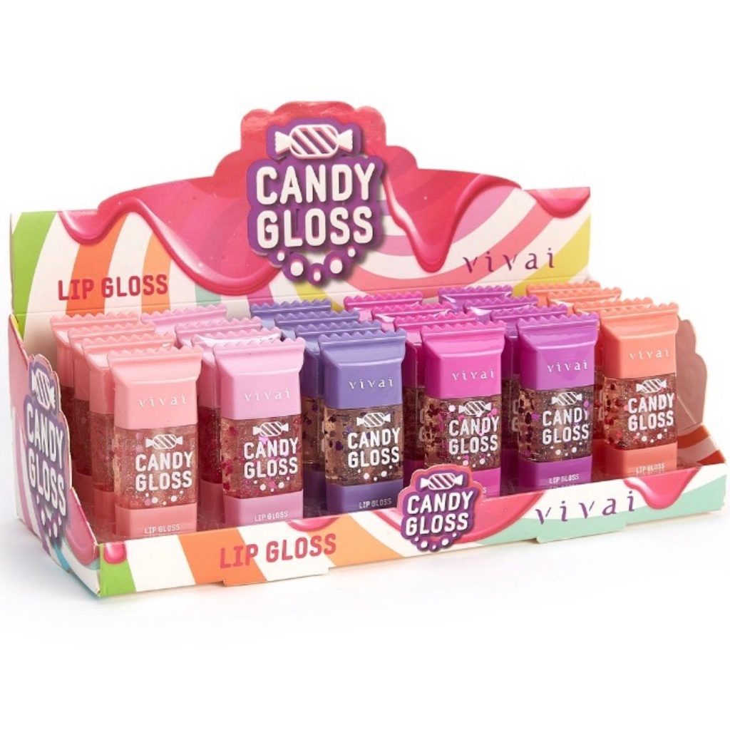 Gloss Batom Candy Gloss Lip Gloss Embalagem de Bala