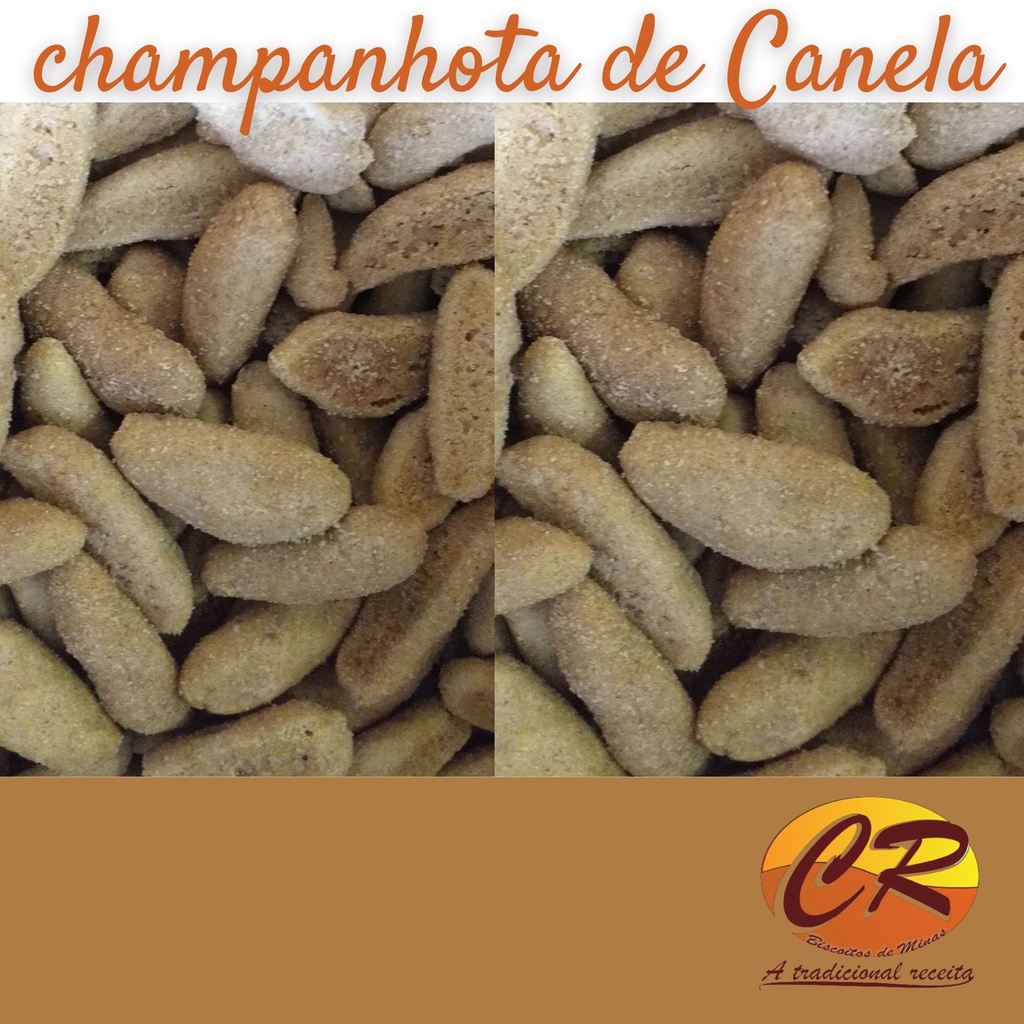 Biscoito amanteigado Champanhota de Canela - CR Biscoitos de Minas