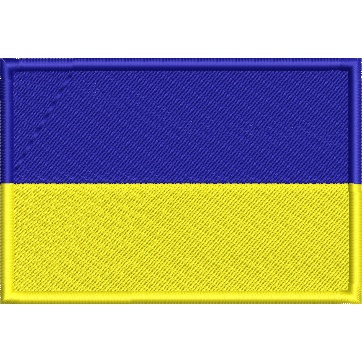 Patch bordado bandeira Ucrânia  termocolante