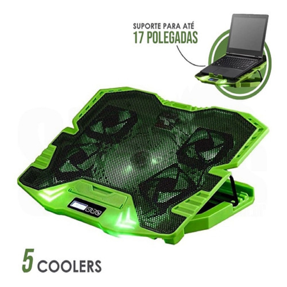 BASE COOLER GAMER WARRIOR ZELDA COM LED VERDE - AC292 | Shopee Brasil