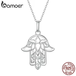 Bamoer 925 Sterling Silve Special Fatima Colar De Moda Para Mulheres Presentes SCN490