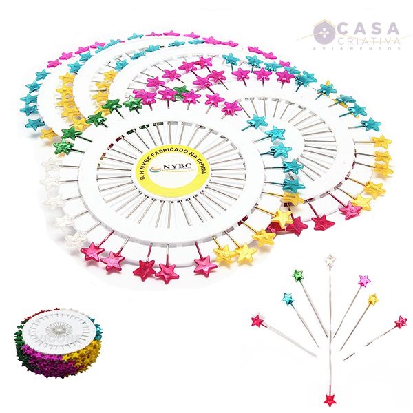 Alfinete Estrela - 5.5 CM - Disco C/36 Alfinetes