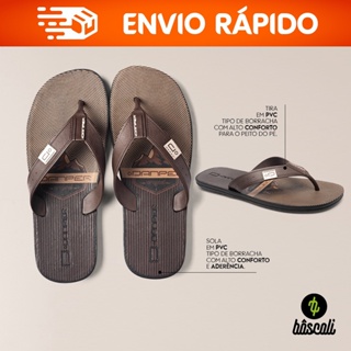 Chinelo Danper Sandália de dedo Adulto Masculino Original Café Barcelona em Oferta na Shopee