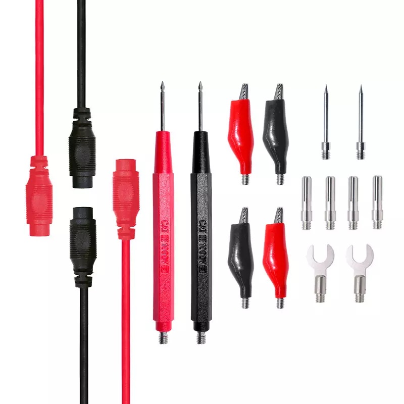 Jogo de Pontas de Prova Universal para Multímetro Plug Banana 4mm e Garra Jacaré - Kit com 16 peças em Oferta na Shopee