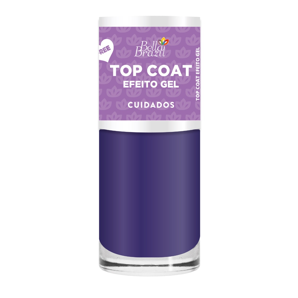 Esmalte Top Coat Efeito Gel 9ml Seca sem Cabine + Durabilidade FInalizador Manicure e Uso Proprio em Oferta na Shopee