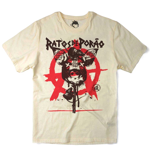 Camiseta Algodao Ratos de Porao Banda de Punk Bandas Musica Nacional Grunge Nervous