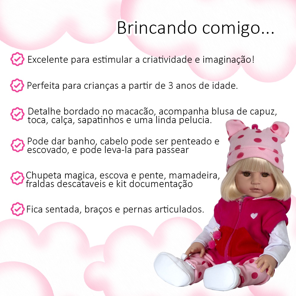 Bebe Reborn Real Baby 52 cm Adora Princesa - Cegonha Reborn Dolls