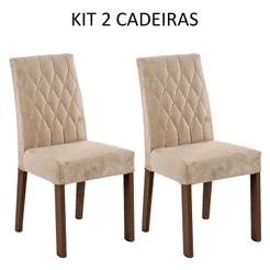 Kit 2 Cadeiras de Jantar 4254 Madesa - Rustic/Imperial