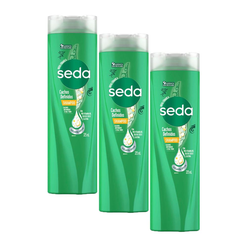 Kit 3 Shampoos Seda Cachos Definidos 325ml cada