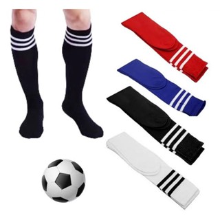 KIT 1 ou 4 Pares de Meião Futebol Listras Meia Cano Alto Jogador de Futebol Adulto