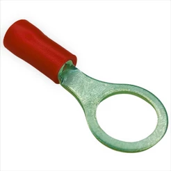 Kit 30 Peças Terminal Olhal Anel Vermelho Isolado 0,5 a 1,5mm M8 Conector Elétrico Crimper Energia Pvc