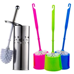 Escova Sanitária Para Banheiro Lava Vaso Escova Para Limpeza Em PVC e INOX