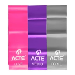 Kit Faixas Elásticas Band TPE T13-R 3 intensidades Acte