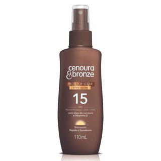 Óleo Spray Protetor Solar Cenoura & Bronze FPS15 110ml