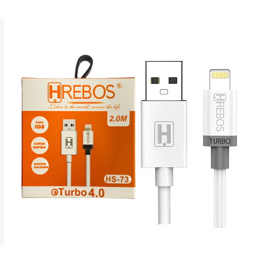 Cabo Carregador Turbo 4.0 Lightning Para iPhone 6 A 14 De 2 Metros