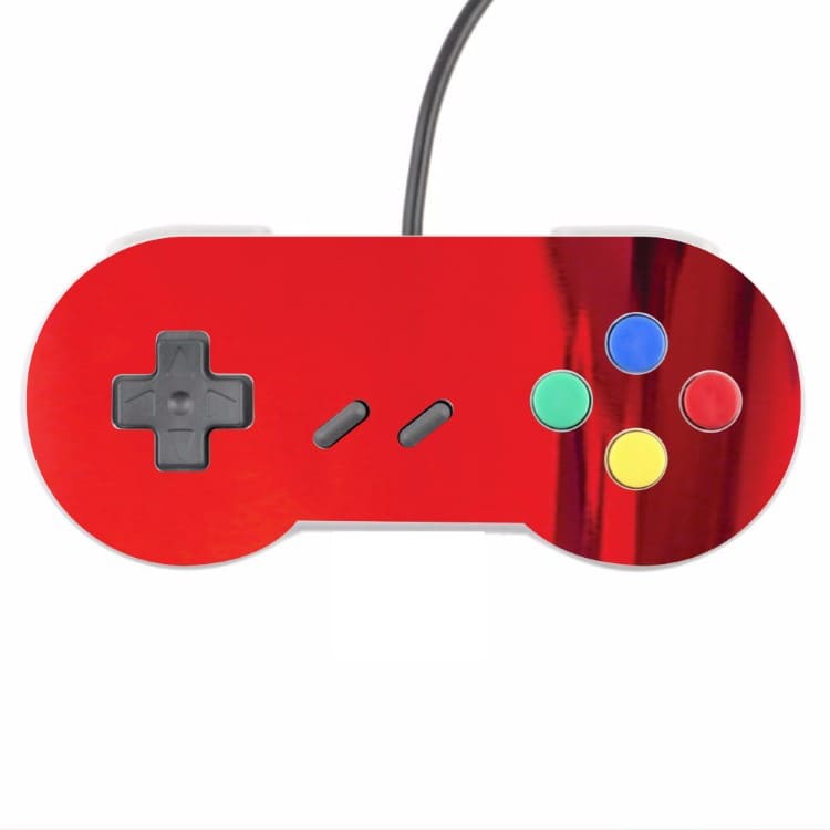 Skin Controle Snes Adesivo Nintendo Skin Pelicula Protetora Cromo Vermelho
