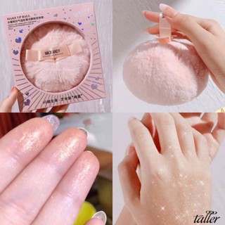 Marco Andy Pêssego Alto Brilho Bola Pó Mel Sopro de Pó Definir Bola Clavícula Flash Pó Glitter Shimmer Três-dimensional luz Sentido Impecável Saudável Látex Esponja