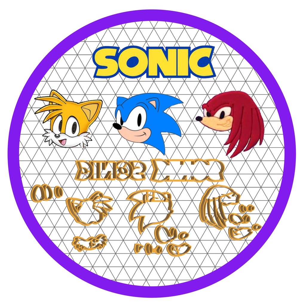 Kit Cortador Sonic + Logo Confeiteiro Pirulito Cupcake 3cm em Oferta na Shopee