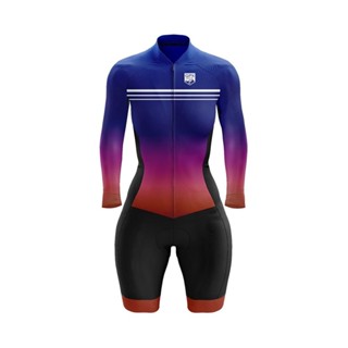 Macaquinho Ciclismo Manga Longa Feminino GPX Start Shadow