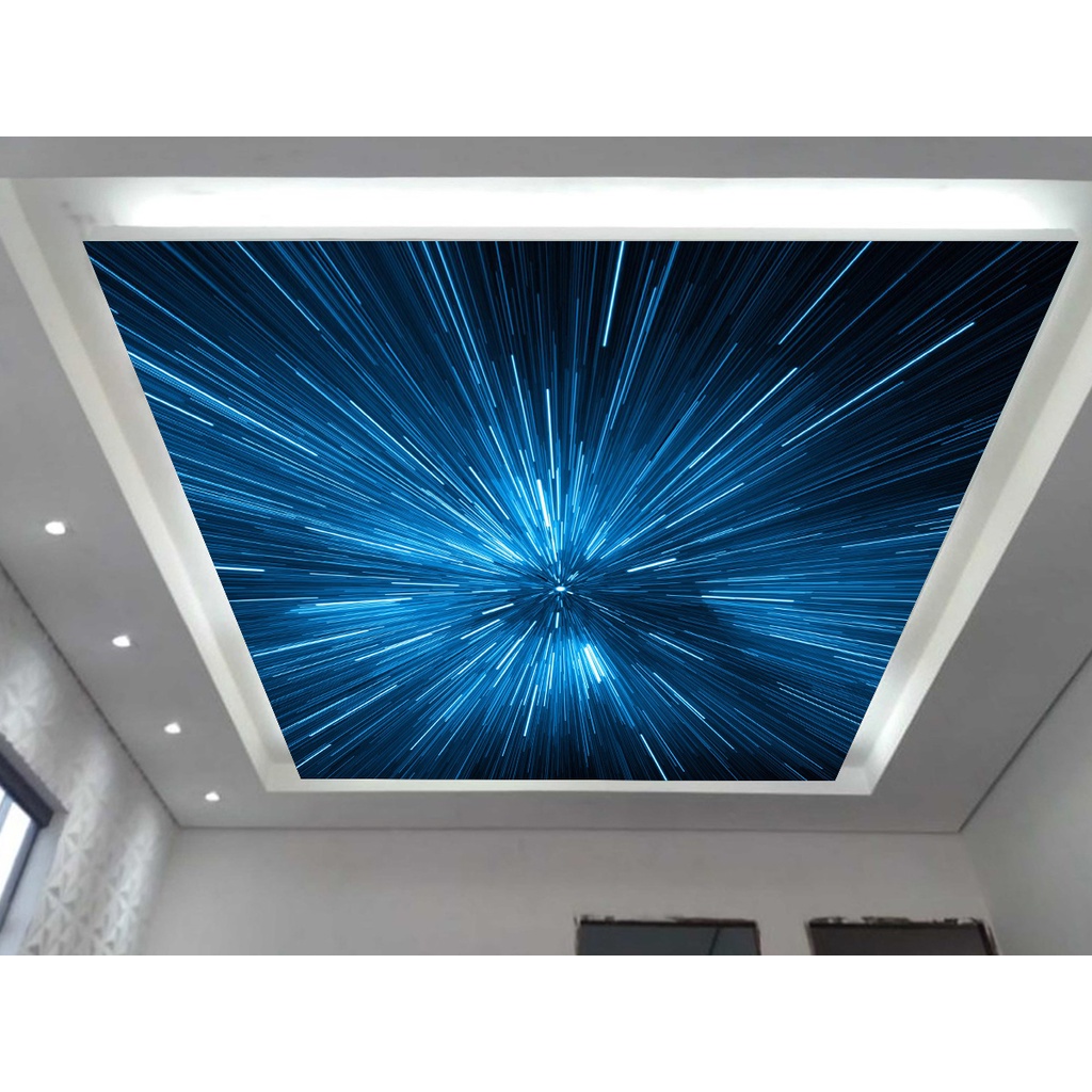 Papel de Parede de Teto - Adesivo Decorativo Para Teto - Painel Fotográfico Espaço Universo Paisagem Céu Galaxia ROF - 044