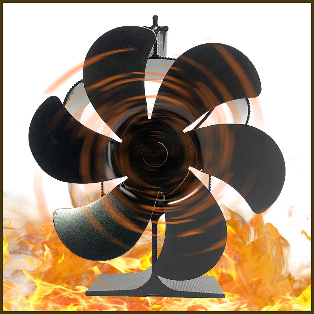 Fogão Ventilador Aquecedor Não Elétrico & Silencioso Operação 6 Lâminas Queimador Para Log Burner Pellet hanmy