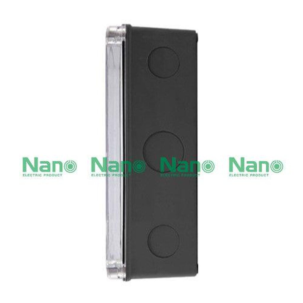 รูปสินค้า NANO Electric® NANO-203CB กล่องกันน้ำพลาสติก ฝาใส ขนาด W127.10xH254xD91 mm (JUNCTION BOX IP65) สีดำ