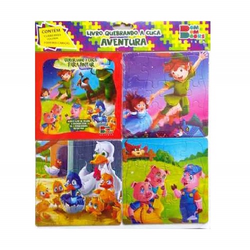 Quebrando a Cuca - Aventura 2 Livro Para Colorir e 3 Quebra-cabeças