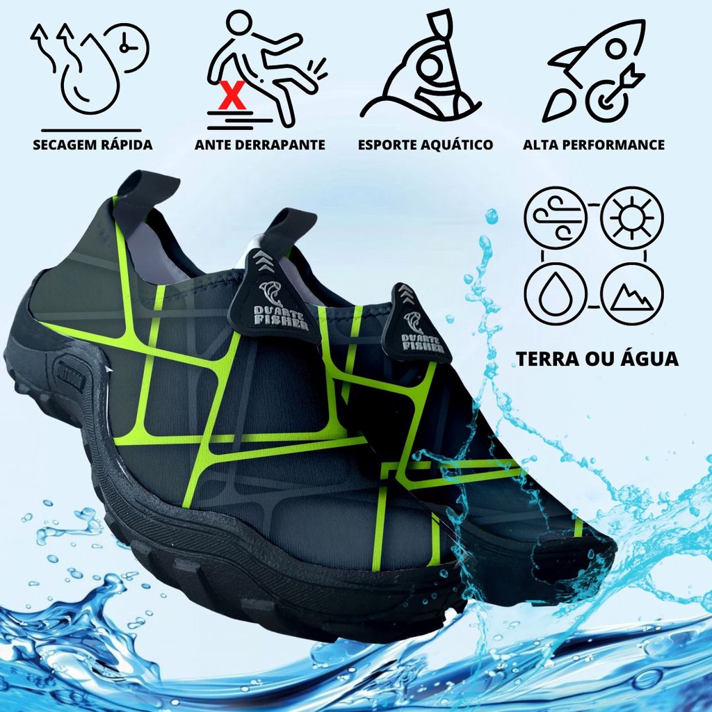 Tenis Masculino Sapatilha Pesca Náutica Aquática Hibrida Rapel Ciclismo De Neoprene Praia Beach Tennis