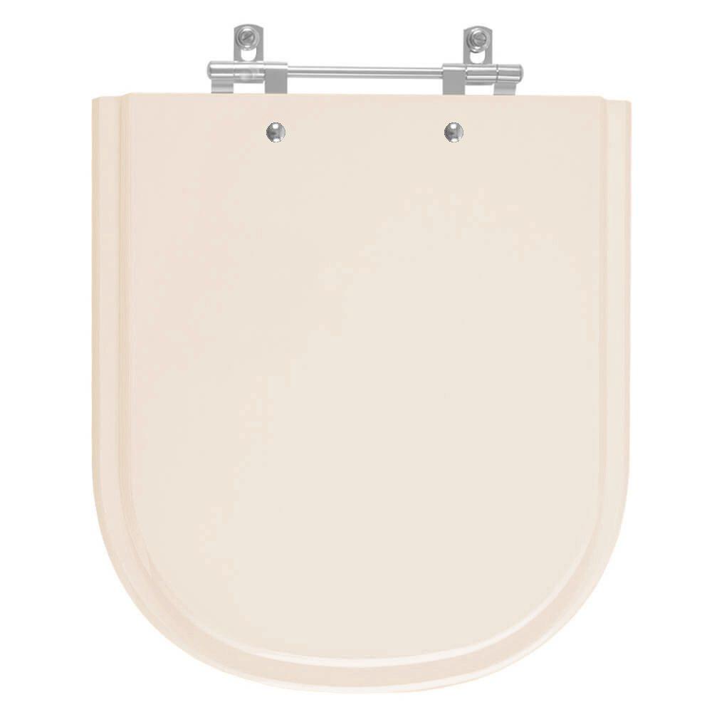 Assento Sanitário Poliester Vogue Plus Amendoa para vaso Deca