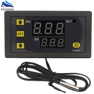 Controle De Temperatura Do Termostato Digital LCD Com Sonda W3230 DC 12V/24V 20A AC 110V-220V 10A
