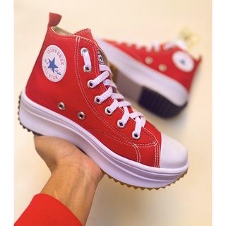 red high top converse platform