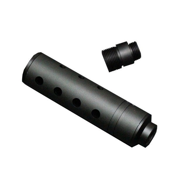 SILENCIADOR SUPRESSOR AEG M4 AK G36 - SLONG -14MM COM ADAPTADOR PARA +11MM