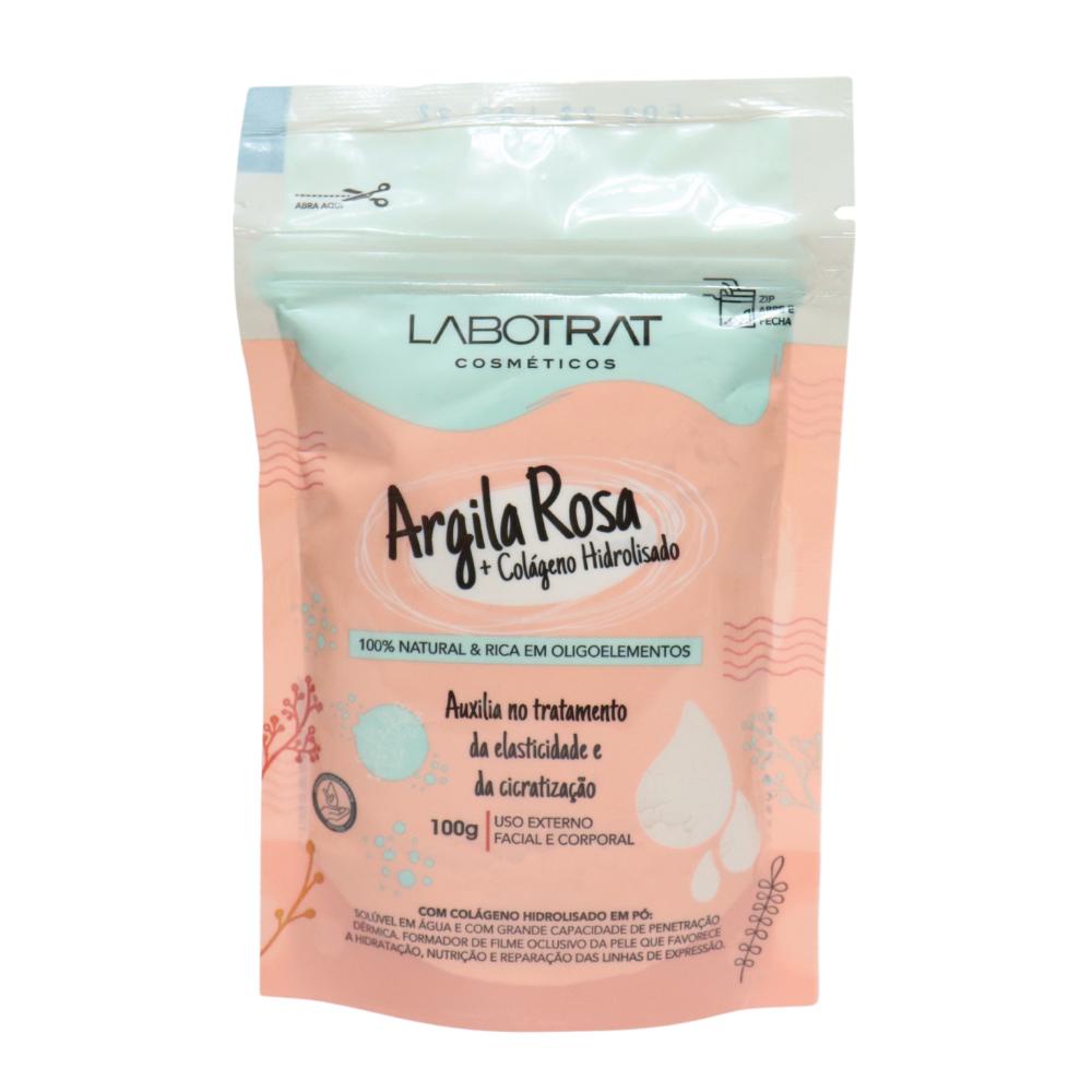 Argila Rosa Em Pó Com Colágeno Hidrolisado Labotrat 100g em Oferta na Shopee
