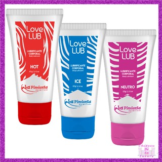 Gel Lubrificante íntimo para Sexo Anal ou Vaginal Love Lub a base de água 60gr