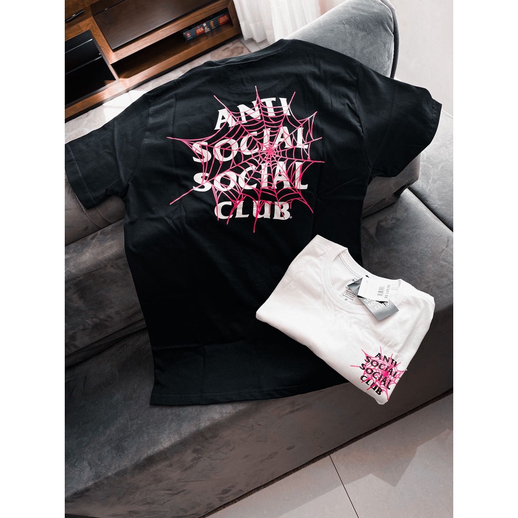 Camiseta Anti Social Club Teia skate - Modelo unissex - Escorrega