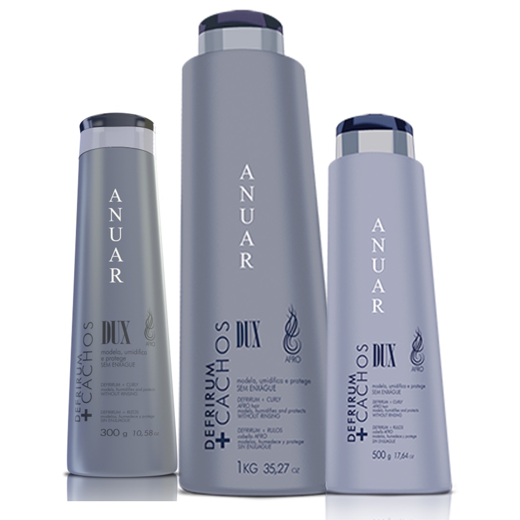 Creme Ativador Modelador de Cachos e Anti frizz Dux Defrirum + Cachos 500g 300g 1kg Anuar Cosméticos
