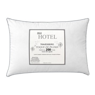 Travesseiro Zelo Hotel 0.50x0.70m - Percal 200 Fios - Branco