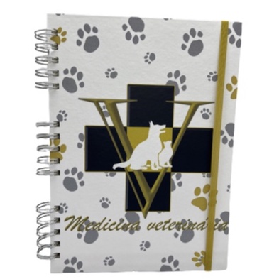 Caderno Universitário Profissão Capa Medicina Veterinária.